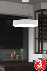 Drum 40cm (White Case, Daylight) Led Pendant Lamp Led Chandelier - Swordslife