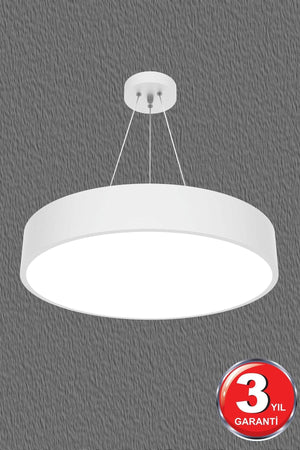 Drum 40cm (White Case, White Light) Led Pendant Lamp Led Chandelier - Swordslife
