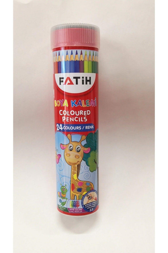 Dry Crayons 24 Colors Metal Tube Box Full