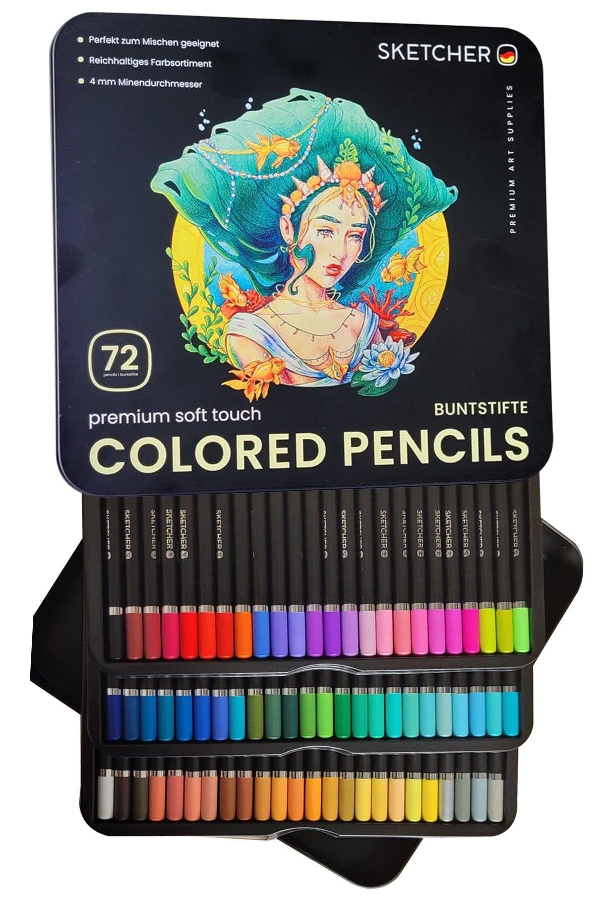 Dry Paint Pen Set 72 Colors Metal Box
