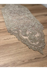 Dry Runner Special Embroidered Beige (100X35CM) - Swordslife