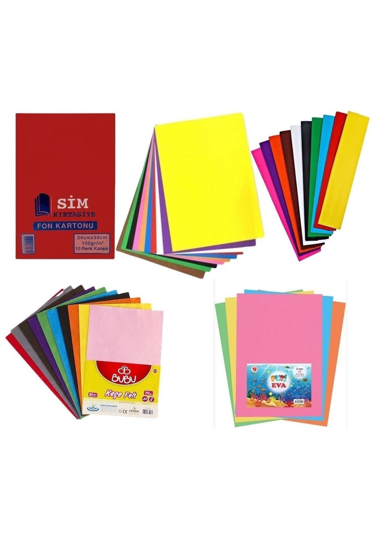 Plain Eva 10 Color Felt Craft Paper 10 Pcs 24x34