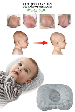 Baby head shaping pillow for flat head syndrome prevention