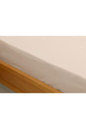 Plain Cotton Double Bed Sheet 240x260 Cm Coffee Foam - Swordslife
