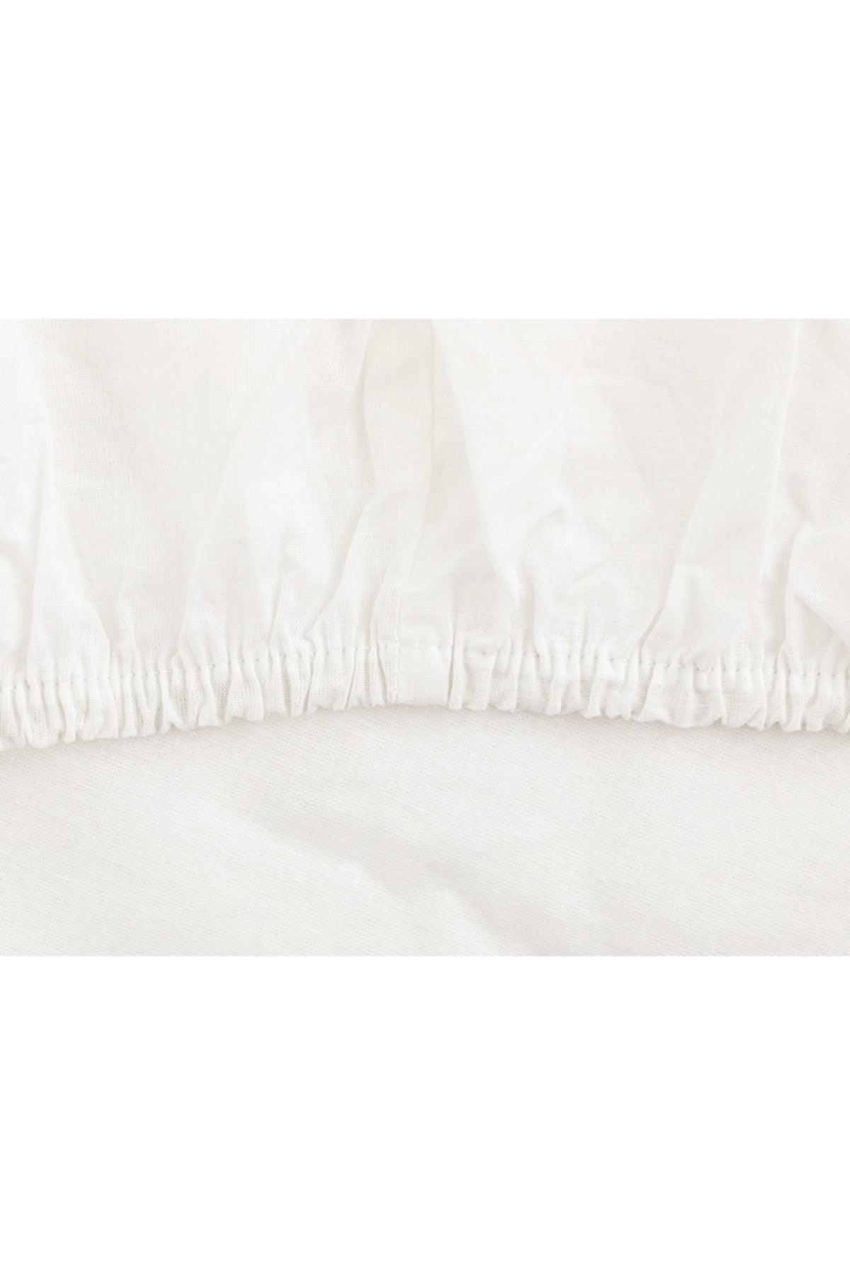 Plain Cotton King Size Elastic Bed Sheet 200x200 Cm White - Swordslife