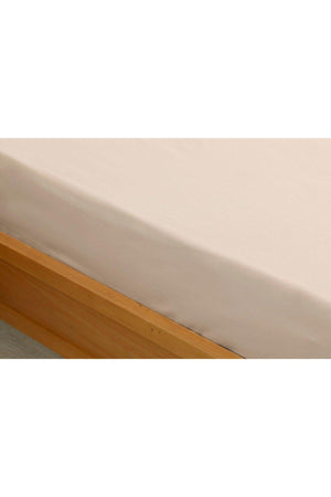 Plain Cotton Single Bed Sheet 160x240 Cm Coffee Foam - Swordslife