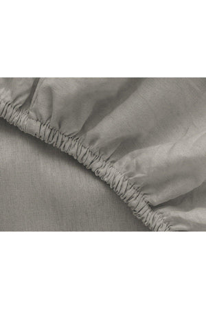 Plain Cotton Single Elastic Bed Sheet 100x200 Cm Pebble Stone - Swordslife