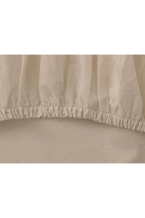 Plain Cotton Single Elastic Bed Sheet 100x200 Cm Coffee Foam - Swordslife