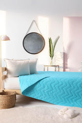 Solid Color Quilted Double Pique - Turquoise - Swordslife