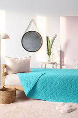Solid Color Quilted Single Pique - Turquoise - Swordslife