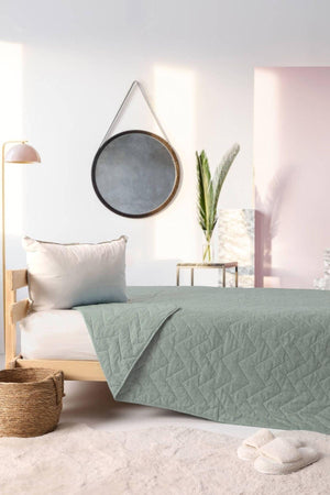 Solid Color Quilted Single Pique Green - Swordslife