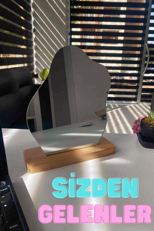 Irregular Aesthetic Makeup Mirror Frameless, Decorative Table Desk Living Room, Bedroom Cloud - Swordslife