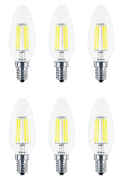 E14 Flament Led Bulb 4 Watt 6 Pieces 3000