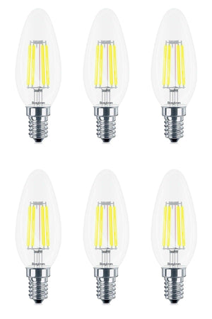 E14 Flament Led Bulb 4 Watt 6 Pieces 3000