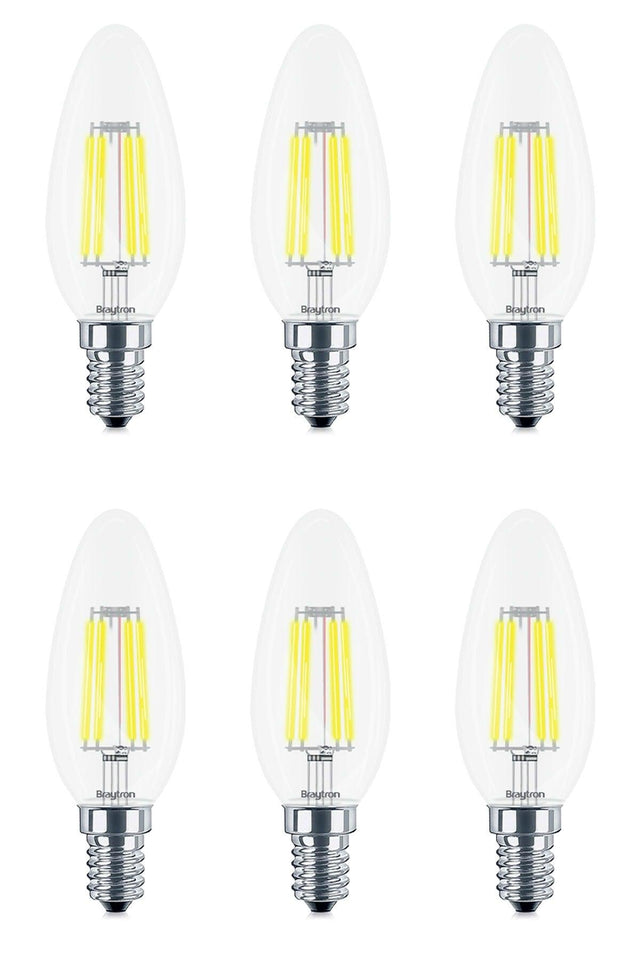 E14 Flament Led Bulb 4 Watt 6 Pieces 3000