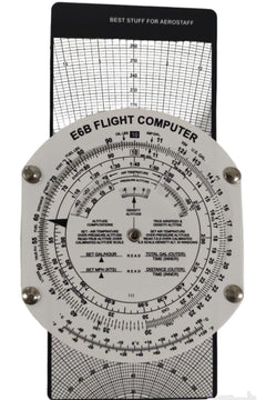 Pilot flight training E6B flight computer and flight training chart ruler