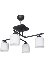 Ecem Modern Black Color Cylinder White Glazed Salon - Küche - Schlafzimmer 4 Lü Kronleuchter - Swordslife