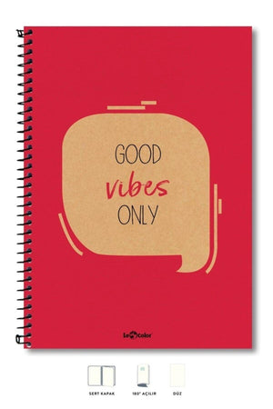 Eco Kraft Notebook Plain 200 Pages Red 17x24 cm