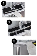 Edelstahl, Bad Pole Aslable Corner Shampoo Seife Double Hanger Regulator Rack 30cm - Swordslife