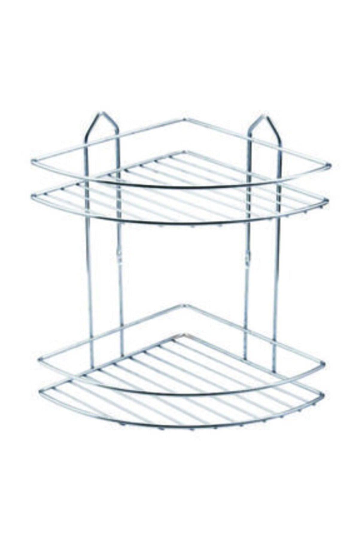 Edelstahl Chrom 2 Badezimmer Corner Shampoo Ecken Badezimmer Regal - Swordslife