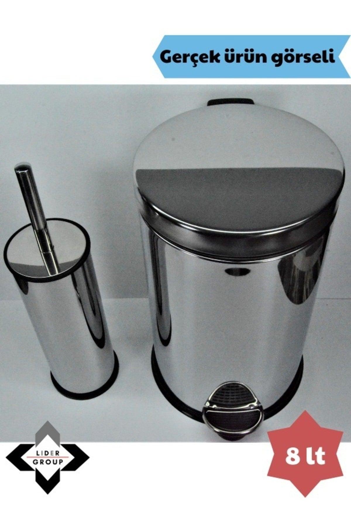 Edelstahl-Smart-Toilettenbürste & Pedal Müll Eimer Set - Swordslife