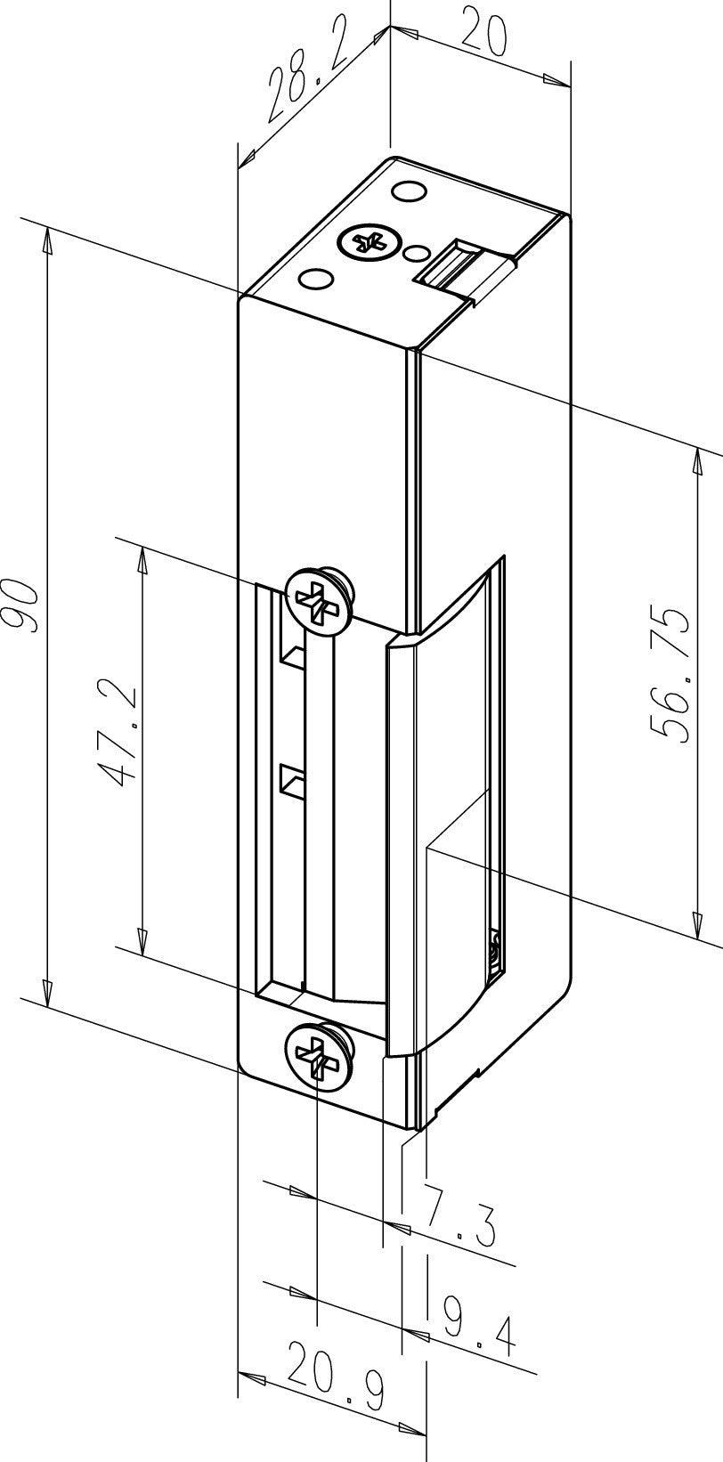 EFF EFF Electric door opener - 14E / 6-12V / Working current / DIN: L + R - Swordslife