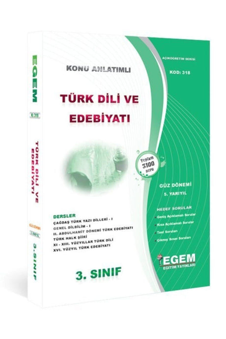 Egem Publications Turkish Language and Literature 3rd Year 5th Semester Fall Semester - Swordslife