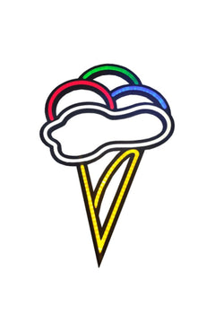 60x90cm LED Ice Cream Sign – Neon Look Lighted Display for Commercial Use