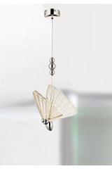 Elegance Large Size Modern Design Single Butterfly Chandelier Chrome Led Chandelier - Swordslife