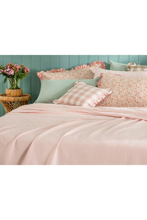 Elegancy Scalloped King Size Pike 240x220 cm Pink - Swordslife