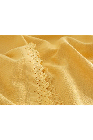 Elegancy Scalloped King Size PIKE 240x220 cm Yellow - Swordslife