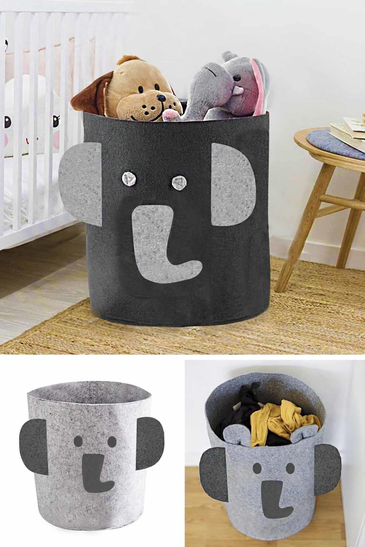 Elephant Toy Storage Box Dirty