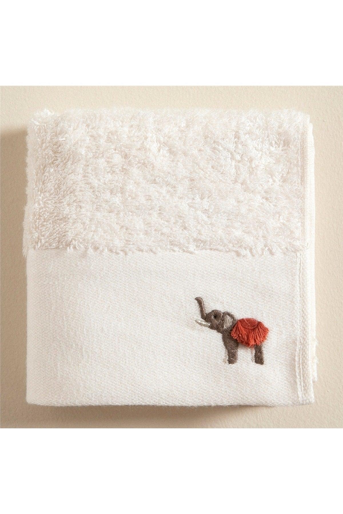 Elephant Hand Towel 30x50 Cm Ecru - Swordslife