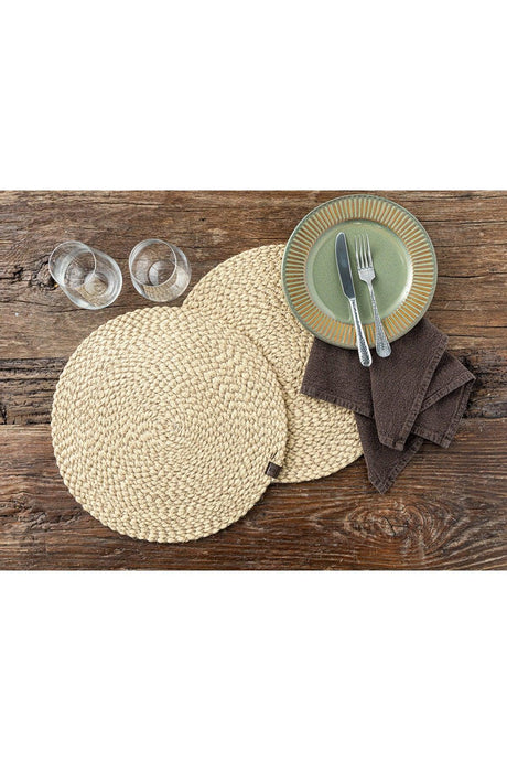 Elisa Jute 2 Place Placemat 35 Cm Natural - Swordslife