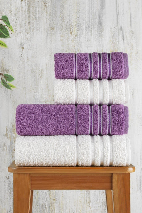 Ella Bath Towel Set | Turkish Bath Set of 4 - Swordslife