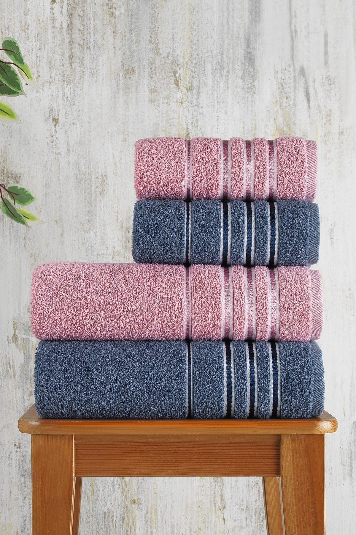 Ella Bath Towel Set | Turkish Bath Set of 4 - Swordslife