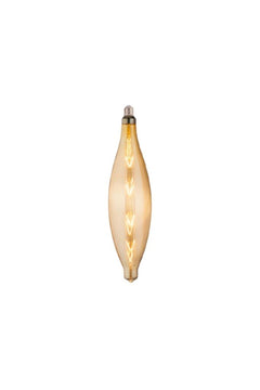 8W vintage-style amber LED light bulb with E27 base
