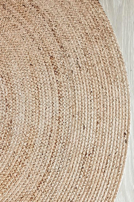 Else Bathroom Written Rope Straw Jute Knit Round Carpet Bath Mat 80x80cm - Swordslife