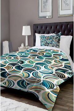Patterned Single Bed Linen Set with Cotton Sheet and Satin Duvet Cover 200x220 cm