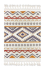 Else Patterned Washable Modern Single Bath Mat Carpet Vintage Woven Rug 50x80cm Byns-05 - Swordslife
