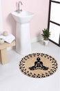 Else Yoga Patterned Rope Straw Jute Knit Round Carpet Bath Mat 80x80cm - Swordslife