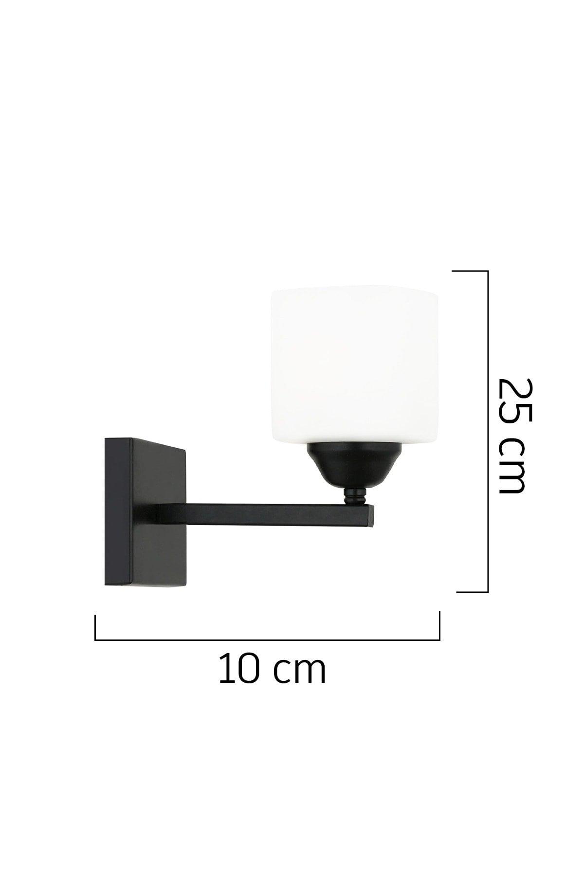 Minel Black Wall Lamp Bedroom-Bed