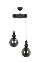 Endless 2nd Chandelier Black Smoked Glass - Swordslife