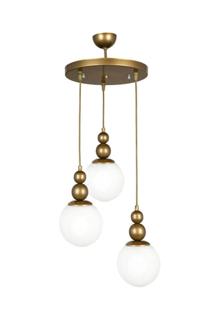 Endless 3rd Chandelier Tumbled White Glass