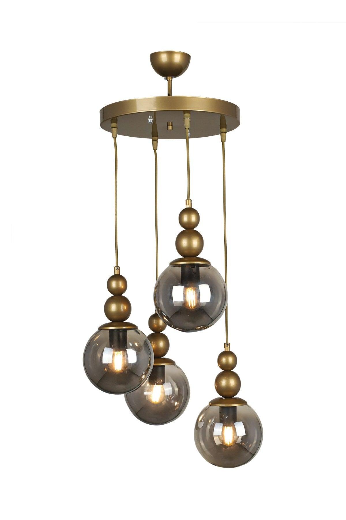 Endless 4 Piece Chandelier Tumbled Smoked Glass - Swordslife