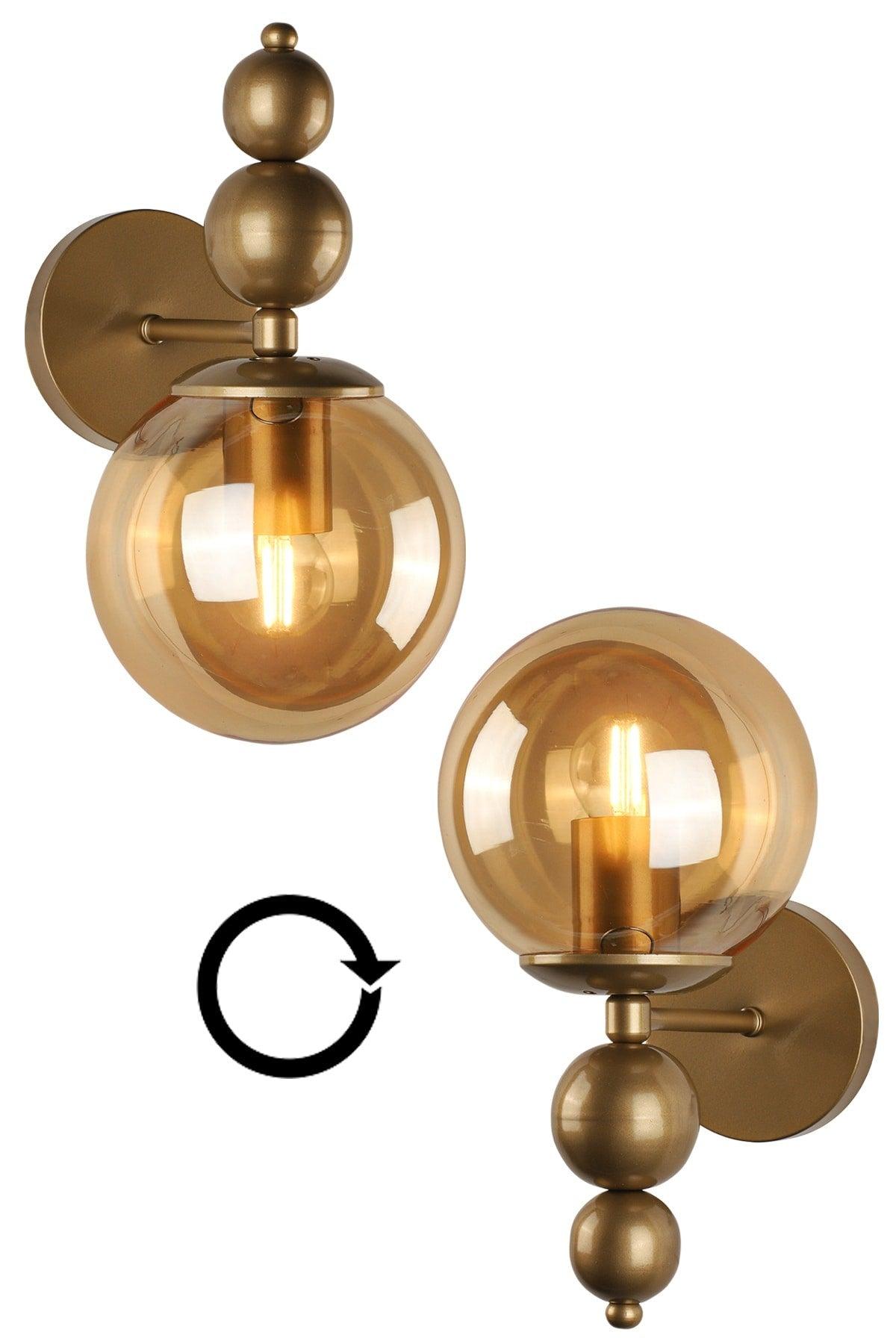 Endless Sconce 2 Pieces Tumbled Honey Glass - Swordslife