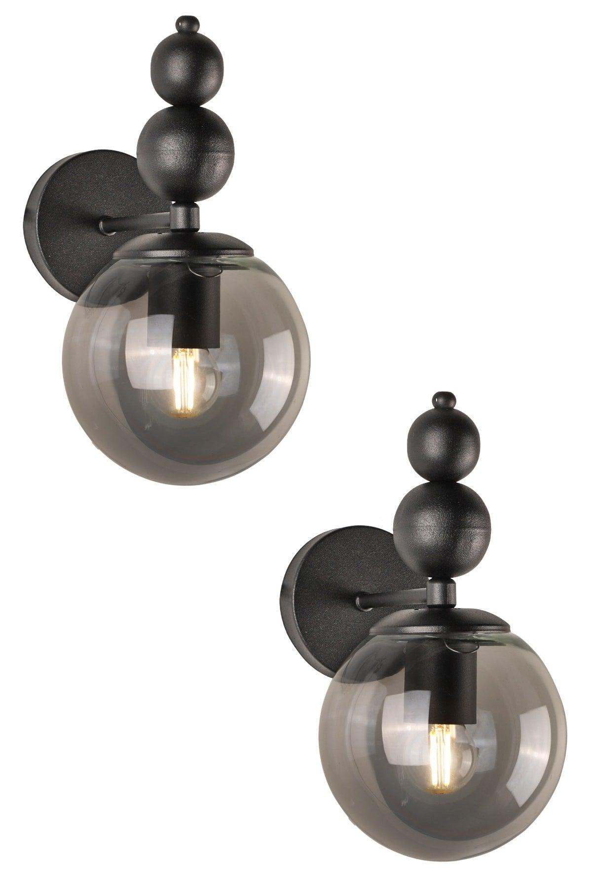 Endless Sconce 2 Pieces Black Smoked Glass - Swordslife