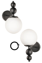 Endless Sconce 2 Pieces Black and White Glass - Swordslife