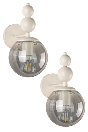 Endless Sconce 2 Pieces White Smoked Glass - Swordslife