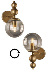 Endless Sconce 2 Pieces Tumbled Smoked Glass